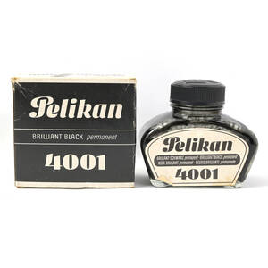 refle【レトロ】 ペリカン インク 4001 ブラック 万年筆 つけペン　ガラスペン Pelikan　ジャンク ［①］