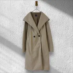 ZARA ザラ　ロングコート　ビッグカラー　Sサイズ　ベージュ　ウエストベルト