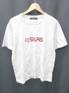 ◇ SILAS サイラス ロゴ　ユニセックス 半袖 Tシャツ サイズＬ ホワイト レディース メンズ P