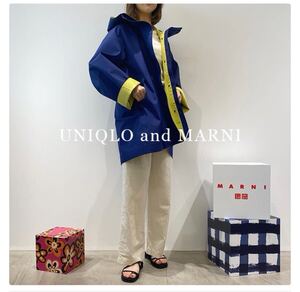 未使用タグ付き UNIQLO × MARNIマルニ　ブロックテックハーフコート　ブロックテックコートXL メンズ◎