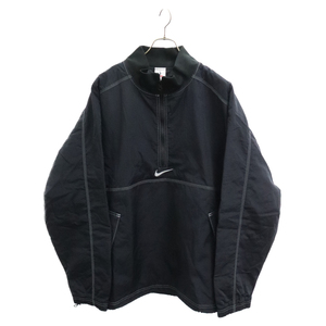 シュプリーム 24SS ×NIKE Ripstop Pullover Black ×ナイキ リップストップ ハーフジップ プルオーバージャケット ブラック FQ0340-010