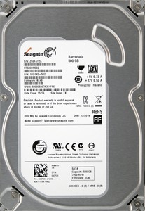 Seagate ST500DM002-1BD142 DP/N 09CF26 3.5インチ SATA600 500GB 1155回 16241時間