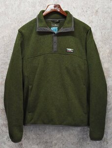 【ＬＬビーン】【L.L.bean】【緑】【フリース】【スナップＴ】プルオーバー【サイズM】DB2940-14-DD14