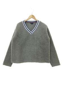 TOMMY HILFIGER トミーヒルフィガー ボアフリース カットソー sizeM/グレー ◇■ ☆ dkc7