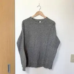 【ほぼ未使用】H&M ニットセーター グレー Mサイズ ベーシック