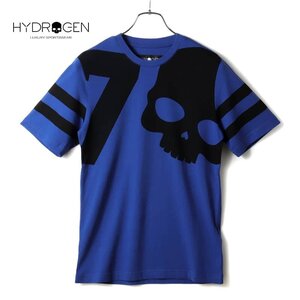 ◆【HYDROGEN(ハイドロゲン)/スカル&17プリントコットン天竺半袖クルーネックカットソー(40541005)】[hdg1890511-XS]