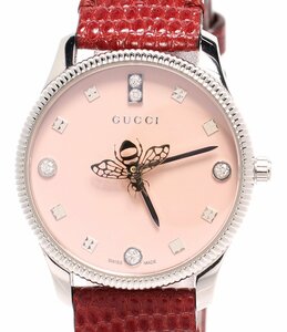 グッチ 腕時計 Bee ハチ 126.5 Gタイムレス クオーツ ピンク レディース GUCCI [0502]