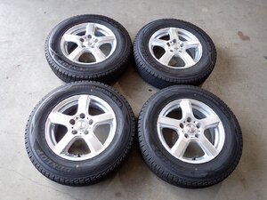 YS12663【送料無料175/80R15】パジェロミニ テリオスキッド等 ダンロップ 中古スタッドレス ●15×5J 114.3/5H ET40●