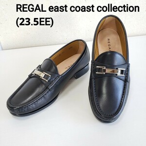 綺麗◆REGAL east coast collection リーガル イーストコーストコレクション 牛革レザー ビットローファー レザーソール(23.5EE)ブラック黒