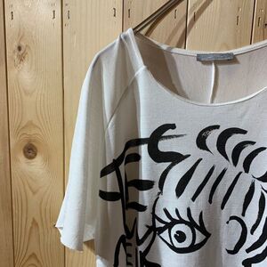 [KWT3595] ZARA ザラ 半袖Tシャツ レディース ホワイト 28 ポス