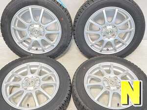 中古タイヤ スタッドレスタイヤ ホイールセット 4本セット 155/65R14 　 ZEPHYR 14x4.5 43 100-4穴 グッドイヤー アイスナビ 7