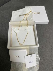 美品 Christian Dior ディオール CD ネックレス アクセサリー ゴールド パール 箱 レディース プレゼント ブランド 人気 1円〜 ロゴ 