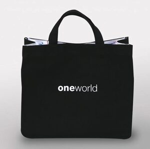 JAL one world トートバッグ（ブラック）底板付き