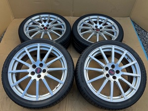 ホイール付タイヤ４本セット SUBARU STI ENKEI 18×7.5JJ+55 PCD100 225/40/18 HANKOOK 2022年製 SUBARU STI ENKEI