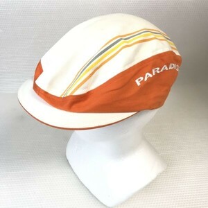 PARADISO/パラディーゾ★ハンチング/ゴルフキャップ/帽子【サイズ55-58cm/Orange×White】ブリヂストン/hat/cap◆CB77