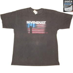 ★送料込み★ 2002年 ヴィンテージ 古着 SEVENDUST セブンダスト LIVE AGAIN ヘヴィロック ミクスチャーロック Tシャツ ロックT オルタナ