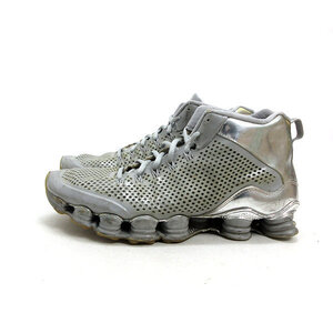 y■2014年製【27.5cm】ナイキ/NIKE SHOX TLX MIDショックス TLX バスケットシューズ■銀MENS/96【中古】