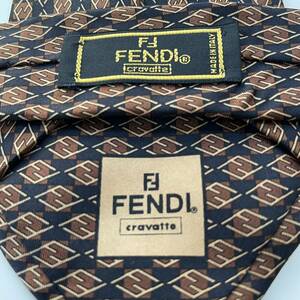 FENDI(フェンディ) ブラウンズッカ柄ネクタイ