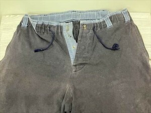 スウェットパンツ　ウエストイージー　ルームパンツ　ヘビーウエイト起毛天竺　3表示　XL相当　紺　NIGEL　CABOURN★中古格安！