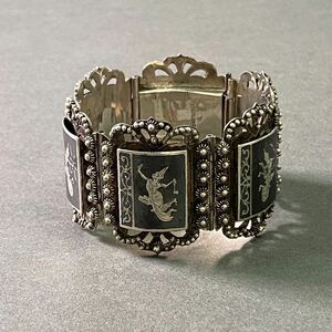 ♪k10 *VINTAGE STERLING SILVER BRACELET* スターリングシルバー ブレスレット SIAMESE シャム アンティーク アクセサリー ヴィンテージ