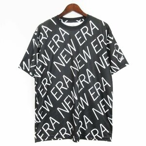 ニューエラ NEW ERA ロゴ 総柄 Tシャツ 半袖 ブラック XL 240704E メンズ