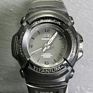 美品 CASIO カシオ G-SHOCK Gショック GIEZ ジーズ GS-500D-1A 腕時計 アナログ クオーツ 3針 ブラック チタン アンチマグ 新品電池交換済