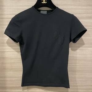 VERSACE JEANS SIGNATURE ヴェルサーチ Ｔシャツ ゴシックロゴ ブラック