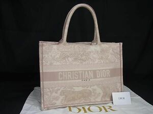 1円 ■美品■ ChristianDior クリスチャンディオール トワル ドゥ ジュイ エンブロイダリー ブックトート キャンバス ショルダー BK3532