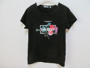 (42859)ZIDDY　ジディ　ジディー　半袖　Ｔシャツ　カットソー　ブラック　150㎝　USED　