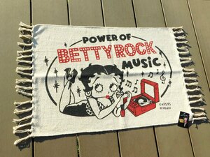 ◆送料無料◆【ベティちゃんコットンマット】※《Betty Boop・MUSIC》アメリカン雑貨　サイズ500×700mm　ベティ・ブープ