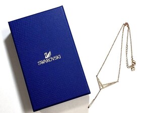 1円～ 中古 SWAROVSKI スワロフスキー Fine ネックレス 5217719 クリアクリスタル ラインストーン GPゴールド アクセサリー レディース