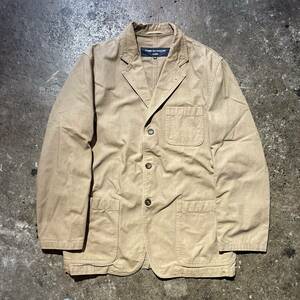 COMME des GARCONS HOMME 04ss 製品染め 3B コットン ジャケット コムデギャルソンオム 2004ss AD2003 テーラード M