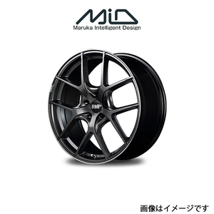 MID RMP 025F アルミホイール 1本 MPV LY3P(18×7J 5-114.3 INSET48 セミグロスガンメタ+リムエッジDC+ロゴマシニング)