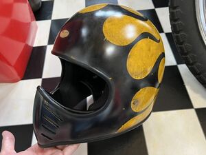 TT&CO モトモト02 フレイムス エイジング ペイント オーシャンビートル BELL BUCO MTX STR moto3 moto4 Bacon ビンテージ ヘルメット 希少