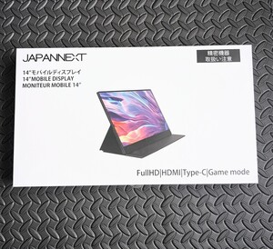 JAPANNEXT 14インチ タッチパネル搭載 フルHD(1920x1080)解像度 モバイルモニター 　取説　箱付　ほぼ未使用 