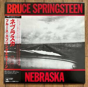 LP 帯付 ハガキ 日本盤 国内盤 アルバム レコード Bruce Springsteen / Nebraska 25AP 2440 ブルース・スプリングスティーン / ネブラスカ