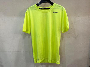 ☆NIKE/ナイキ DRI-FIT スポーツTee sizeS メンズ 蛍光イエロー ジム 筋トレ ランニング 古着 used☆