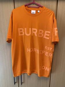 正規 21SS BURBERRY LONDON ENGLAND by Riccardo Tisci HORSEFERRY バーバリー ロンドン ホースフェリー Tシャツ 橙 XS 8040692