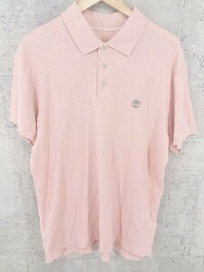 ◇ Timberland ティンバーランド 鹿の子 半袖 ポロシャツ XL ピンク メンズ