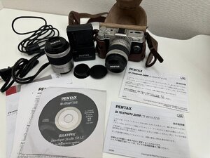 【RG-2728】【1円～】RICOH PENTAX Q7 SR ミラーレス 一眼レフ デジカメ 5-15mm/15-45mm レンズ バッテリー カメラケース付き 通電確認済み