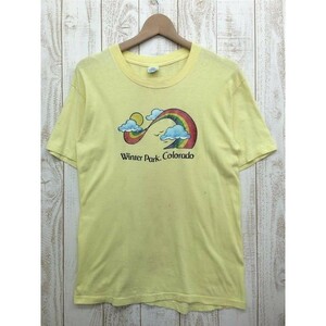 MENs M コロラド ウィンターパーク BELTON Tシャツ 希少モデル ビンテージ イエロー系