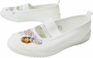 【未使用】(ムーンスター)MoonStar ちいさなプリンセスソフィア バレー01 上履き 女の子 14.0cm WHITE【アウトレット】1648