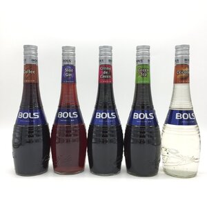 【1円～出品中！】リキュール BOLS 5種（Coffee,Sloe Gin,Classis,Green Tea,Coconut）700ml 5本セット ※同梱不可