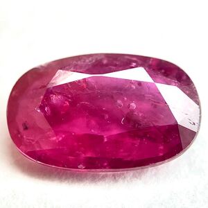 1円〜!!●天然ルビー1.125ct●j 約5.4×8.3mm ルース 裸石 宝石 ジュエリー jewelry コランダム ruby DE0/ZZ w3タ7