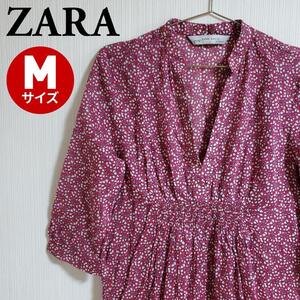 ZARA BASIC ザラベーシック ワンピース 花柄 総柄 レディース【k43】