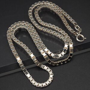 C047 ヴィンテージ STERLING 925 SPAIN刻印 ネックレス ベネチアンチェーン デザイン シルバー