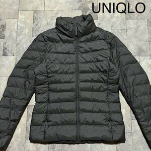 UNIQLO ユニクロ DOWN ダウンジャケット ジップアップジャンパー 薄手 グレー レディース サイズM 玉FS1436