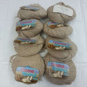 100円〜 毛糸 手芸材料 編み物■Llama Roving ベージュ色・8玉