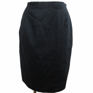 マドモアゼルディオール Mademoiselle Dior ウールスカート フレア ひざ丈 黒 ブラック Lサイズ 0519 IBO52 レディース