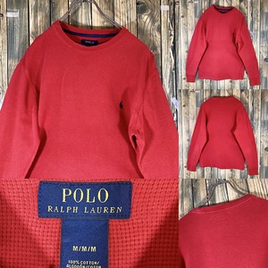 ポロ・ラルフローレン POLO Ralph Lauren 現行 サーマル 赤 アメリカ輸入/ビンテージ/ロンT/LONG SLEEVE/L-S/古着/古着卸